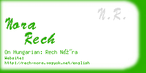 nora rech business card